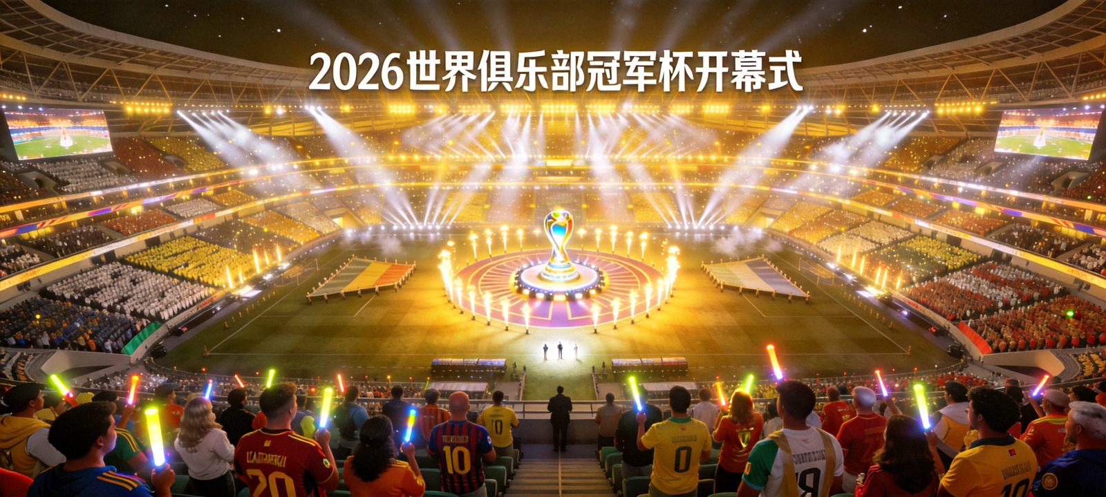 2026世界俱乐部冠军杯开幕式现场全景 - 球场灯光与观众席
